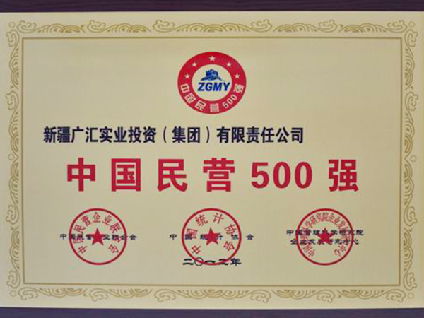 中國民營企業(yè)500強